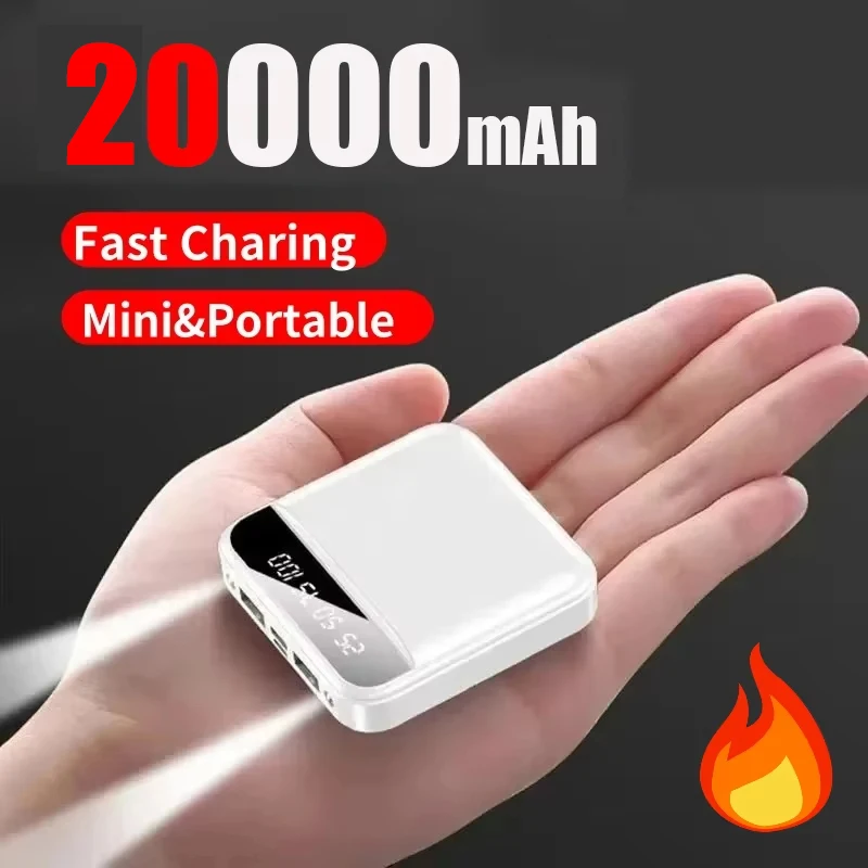 20000mah Power Bank Super Fast Charge Large Capacity Digital Display Mini Portable External Battery For Iphone Samsung Xiaomi