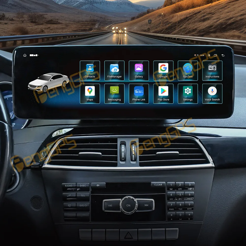 14.9 Inch Android 14 CarPlay Car Radio For Mercedes-Benz C-Class CLA 2011-2014 Touch Screen Multimedia Player GPS Navigation