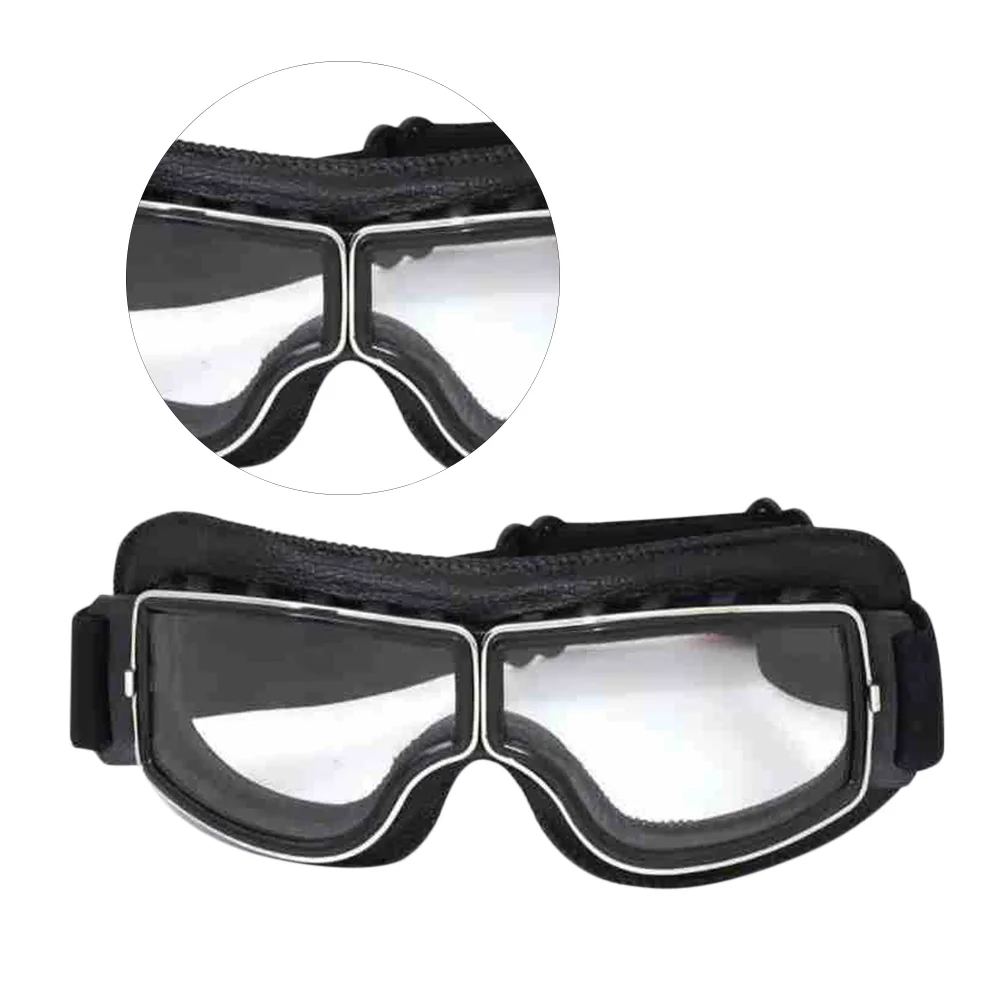 

Riding Glasses Winter Goggles Ski Snowboard Motorcycle Sun Glasses Eyewear (Black Frame and Transparent Eyeglass)