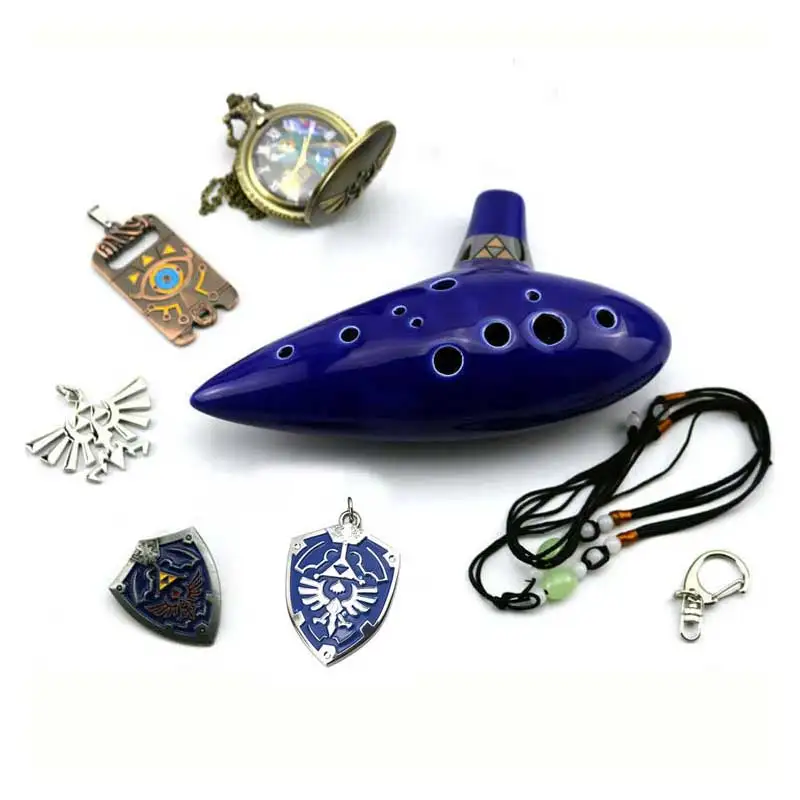 The Legend of Zelda Tears of The Kingdom Aiersi 12 Hole Ocarina Ceramic Alto C Legend of Ocarina Flute Music Instrument