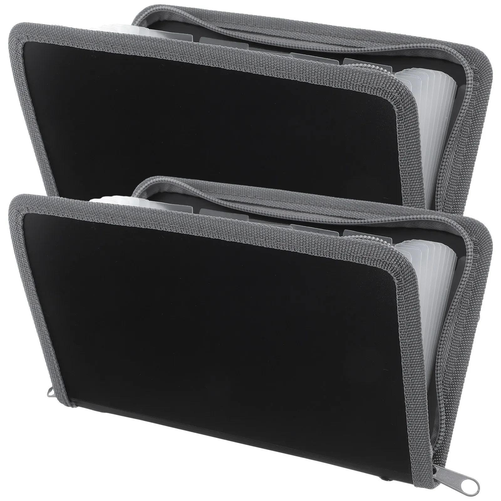 

2Pcs Accordion File Folder Multi-Layer Plastic Receipt Organizer Office Document Storage Folder Portable Expanding File Bag