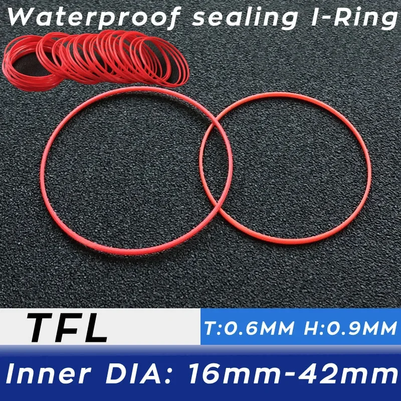 مشاهدة الغطاء الخلفي مقاوم للماء الأحمر البلاستيك طوقا الجدول الختم يا الدائري 16-42 مللي متر ضياء 0.9 مللي متر عالية 0.6 مللي متر سميكة ل الغطاء الخلفي ساعة أجزاء #1