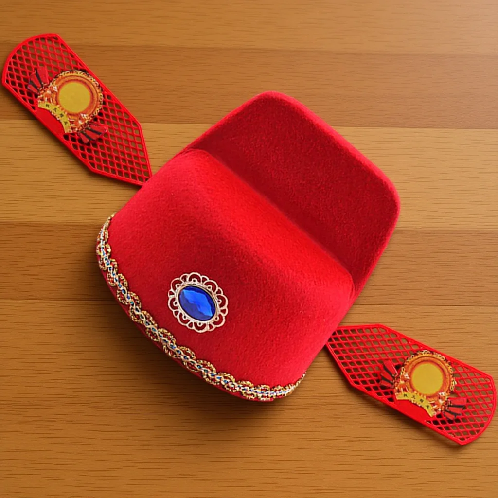 

Chinese Style Decorative Felt Hat Prop Lightweight Comfortable Party Headgear Stage Performance Costume Accessory