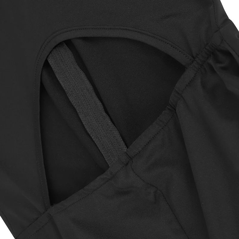 ربيع المرأة حللا جديد الشارع الشهير موضة قصيرة الأكمام سحابات حللا أسود مثير سيدة الخامس الرقبة الجوف خارج عارية الذراعين السروال القصير