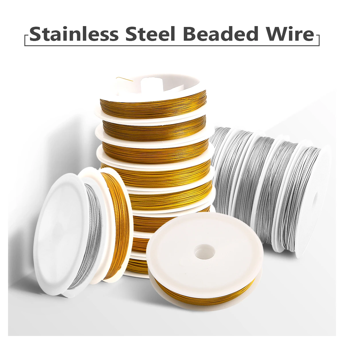 

0.3-1mm Strong Stainless Steel Line Wire Beading Cord String Craft Bailing Sculpting Wire For Jewelry Making DIY Handcraft