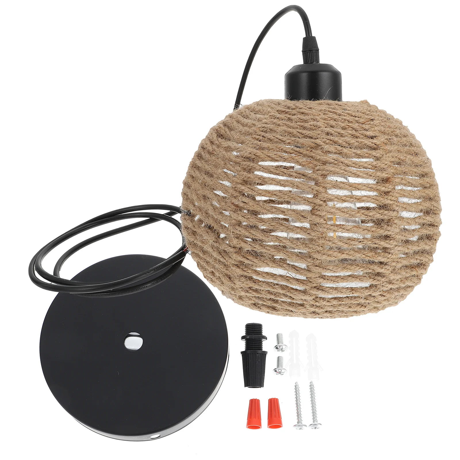 

Веревочный тканый абажур, крышка для внутреннего подвесного светильника с лампочкой, декоративный абажур, аксессуар для дома, бара, ресторана, отеля