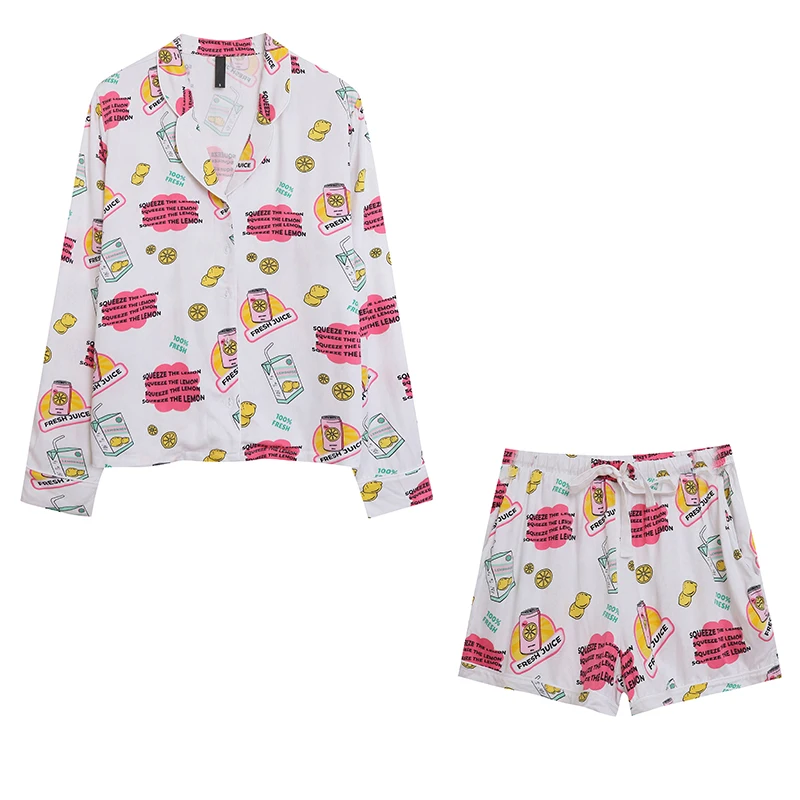 Ladies Silk Short Sleeve Shirt Sleepwear Set with Side Pockets Cool Feeling Home Clothes Summer Collection Ultra Soft Viscose