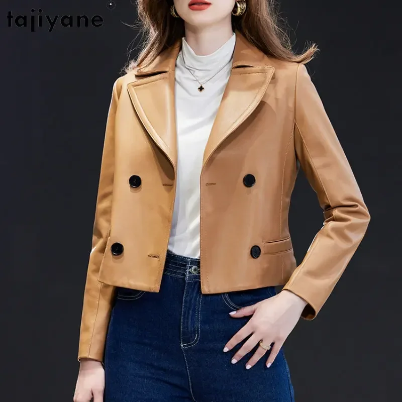 Tajiyane Genuine Leather Jacket Women 2023 New Fashion Short Leather Jackets Woman Real Leather Coat Chaqueta De Cuero Mujer