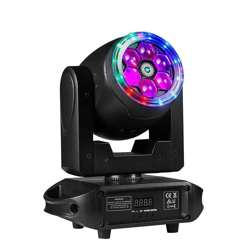 Projecteur Laser à Tête Mobile, Faisceau Halo LED Rouge et Vert, Contrôleur de Son DMX, Éclairage de Scène pour Boîte de Nuit, DJ et ix