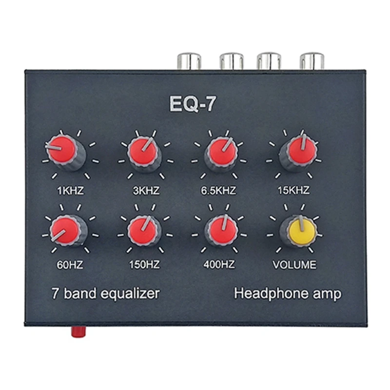 7-Segment Equalizer Tone Treble Bass Adjustment Mobile Computer Game Audio Headset Ear Amplifier Sound Signal Amplifier