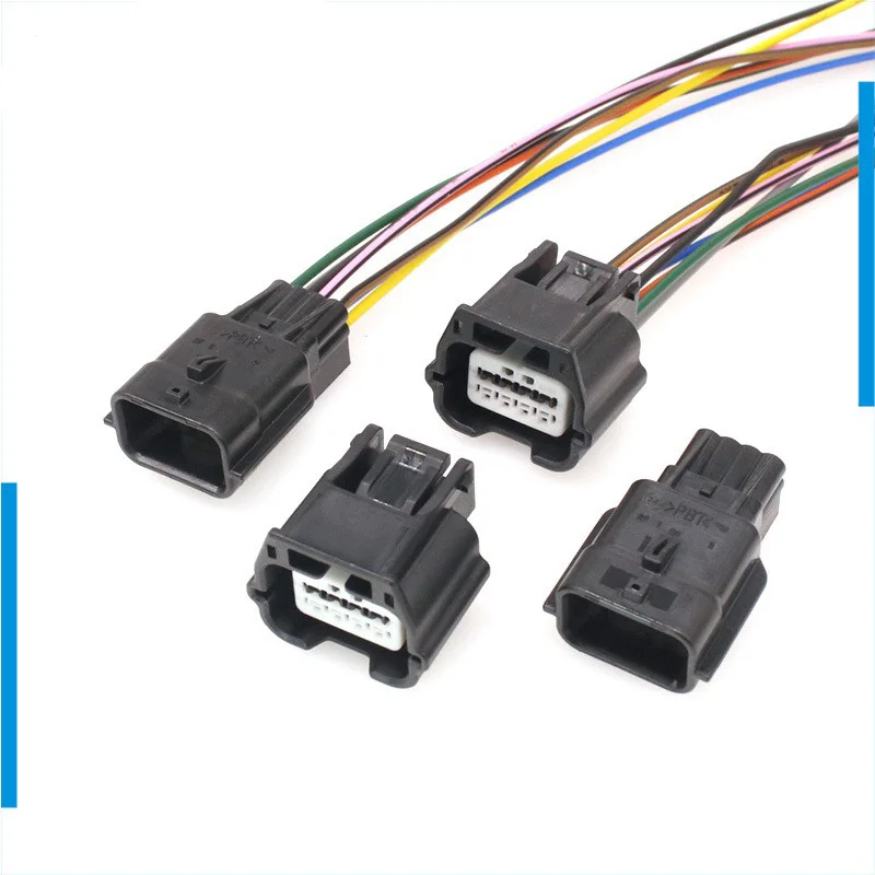1 Set 8 Way Auto Replacement Sockets 7283‑8855‑30 7282‑8855‑30, Male Female Docking Cable Adapter With Cables