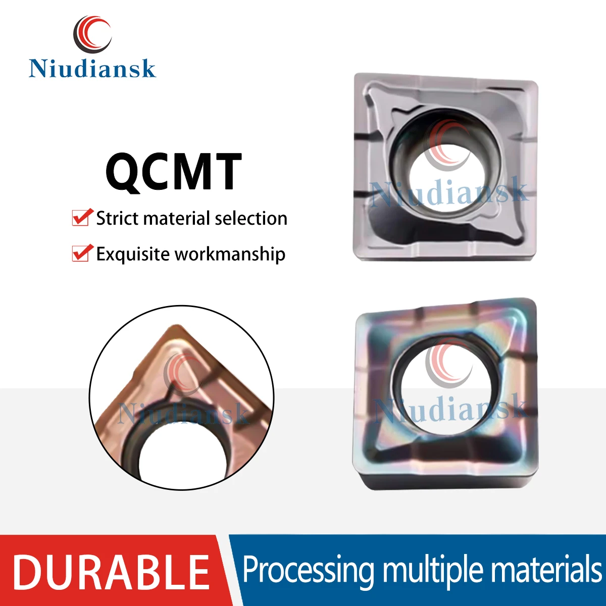 

High-Quality QCMT050204 060204 070304 080304 10T304 CM Slot Type Square U-Drill Blade CNC Hard Alloy Single Blade Turning Tools