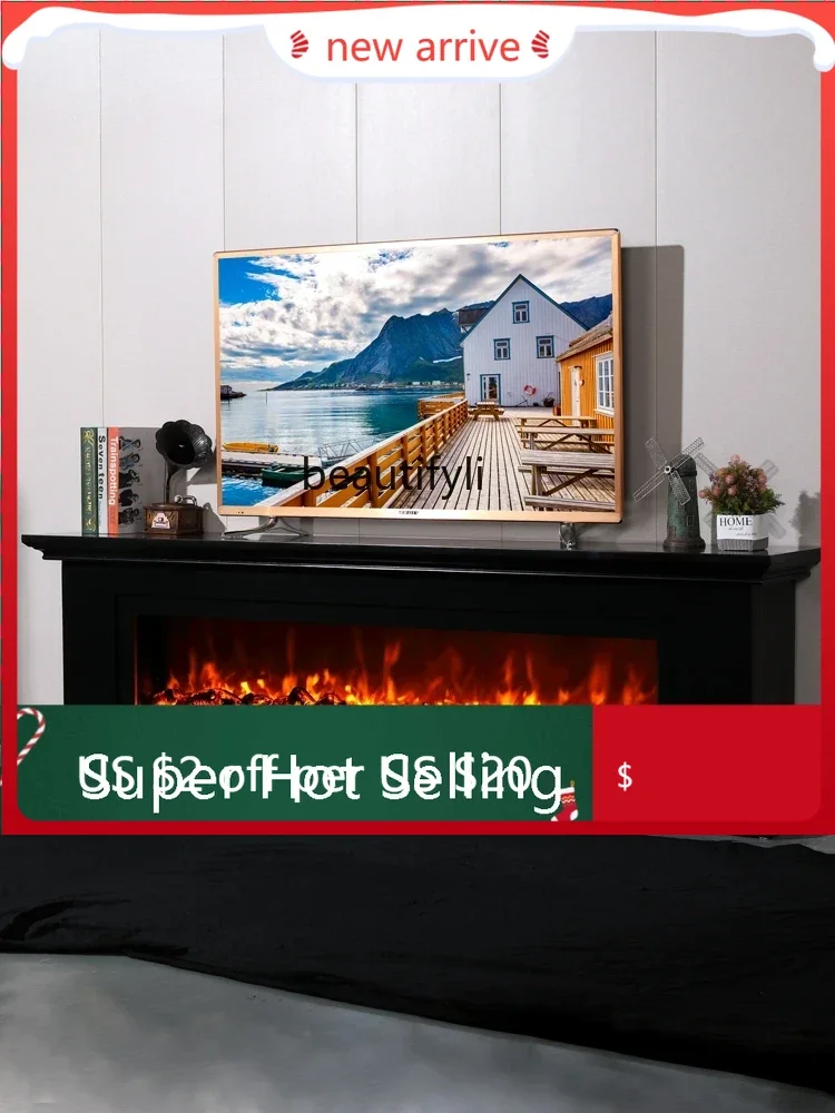 S132 2.0 M European Fireplace Light Luxury and Simplicity TV Cabinet Fireplace Mantel Simulation Flame Fireplace Core