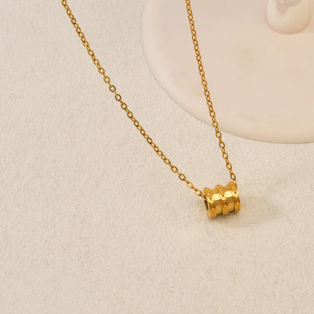L122 Trendy Style Waistline Stainless Steel Necklace for Women - Exquisite Design, Elegant Lockbone Chain