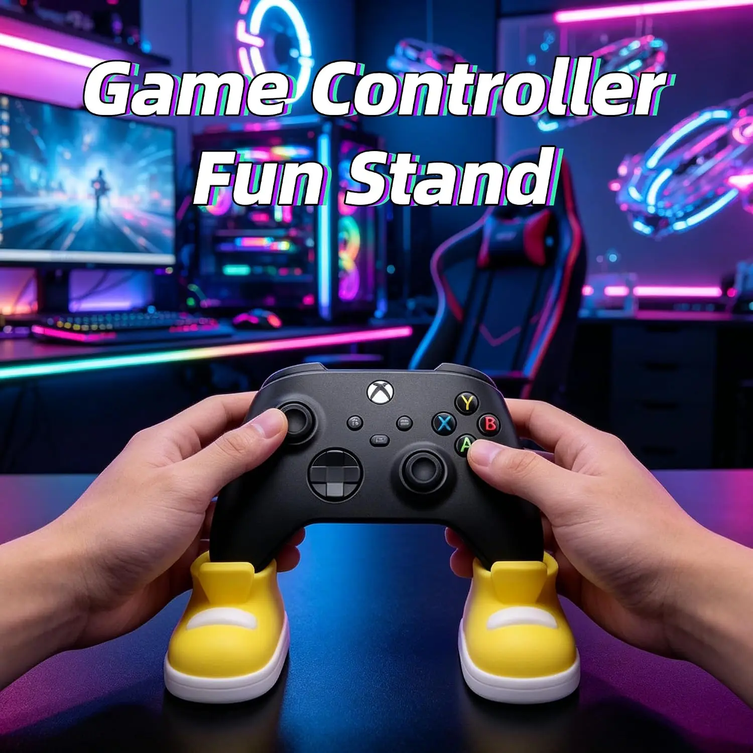 Cute Shoe-Shaped Game Controller Stand -2PCS Colorful Sneaker Design Holder for PS5/PS4/Xbox Controllers,Game Controller Holder