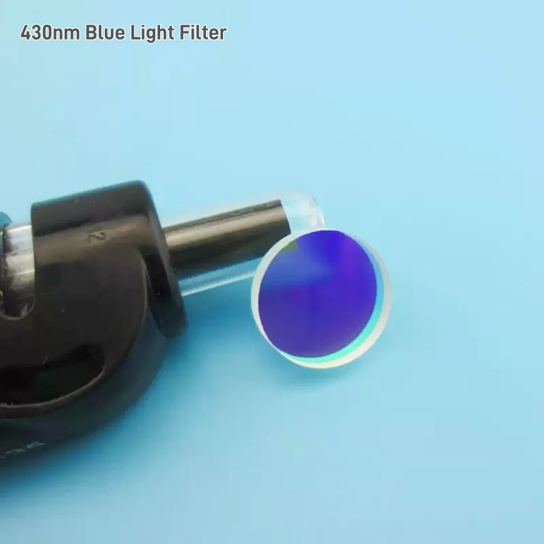 430nm Blue Light High Transmittance Narrowband Optical Filter FWHM ±20nm Narrow Band Pass Filter for Optical Experiment Imaging