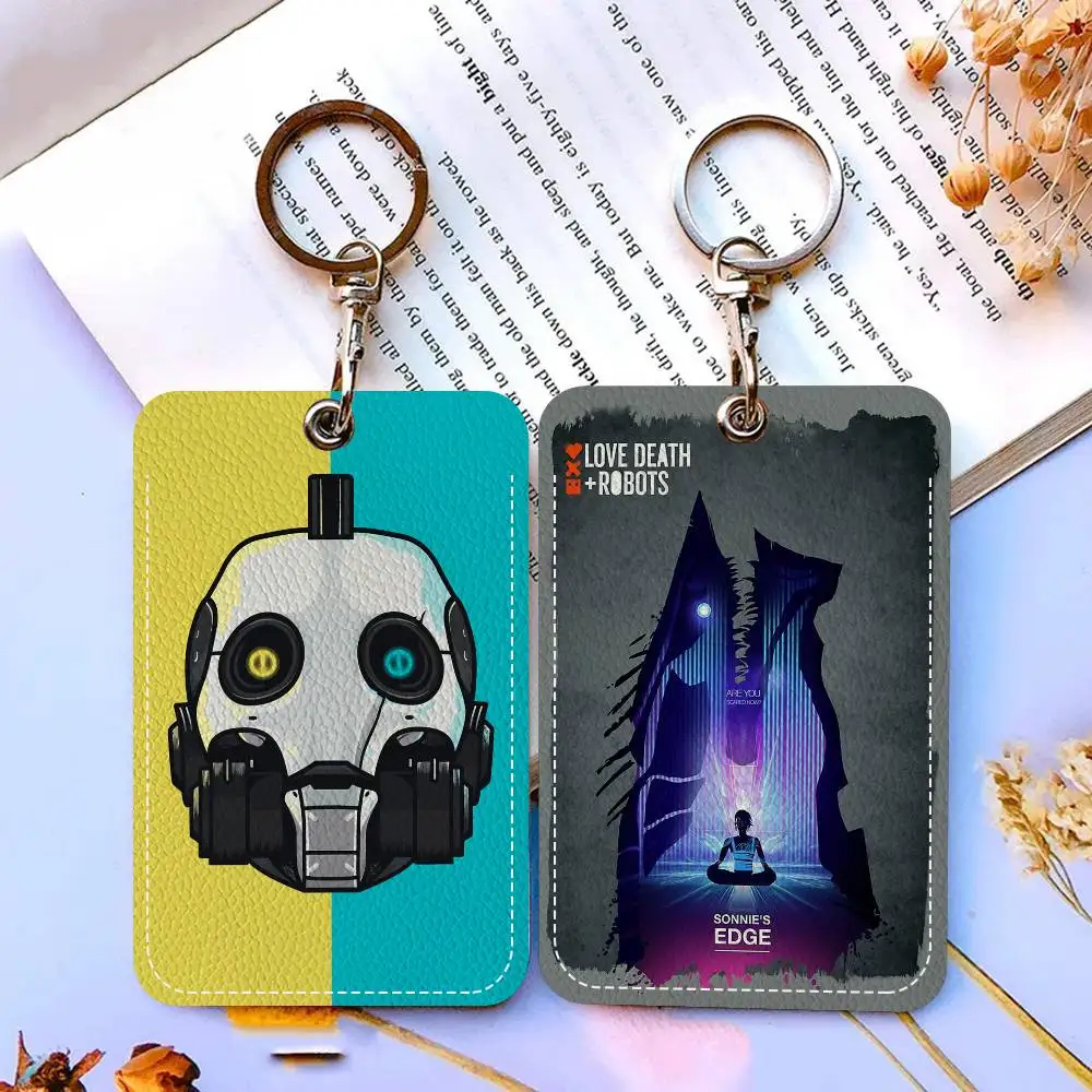 Love Death Robots Toegang & Maaltijd Kaarthouder Sleutelhanger Credit ID Bankkaart Beschermhoes Sleutelhanger Hanger Mode