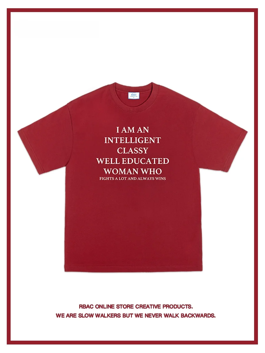 Creative Engli พิมพ์ผ้าฝ้าย ort Sve เสื้อยืดไหล่ RBAC Drop oulder Casual Sle ฤดูร้อนผู้หญิงผ้าฝ้าย