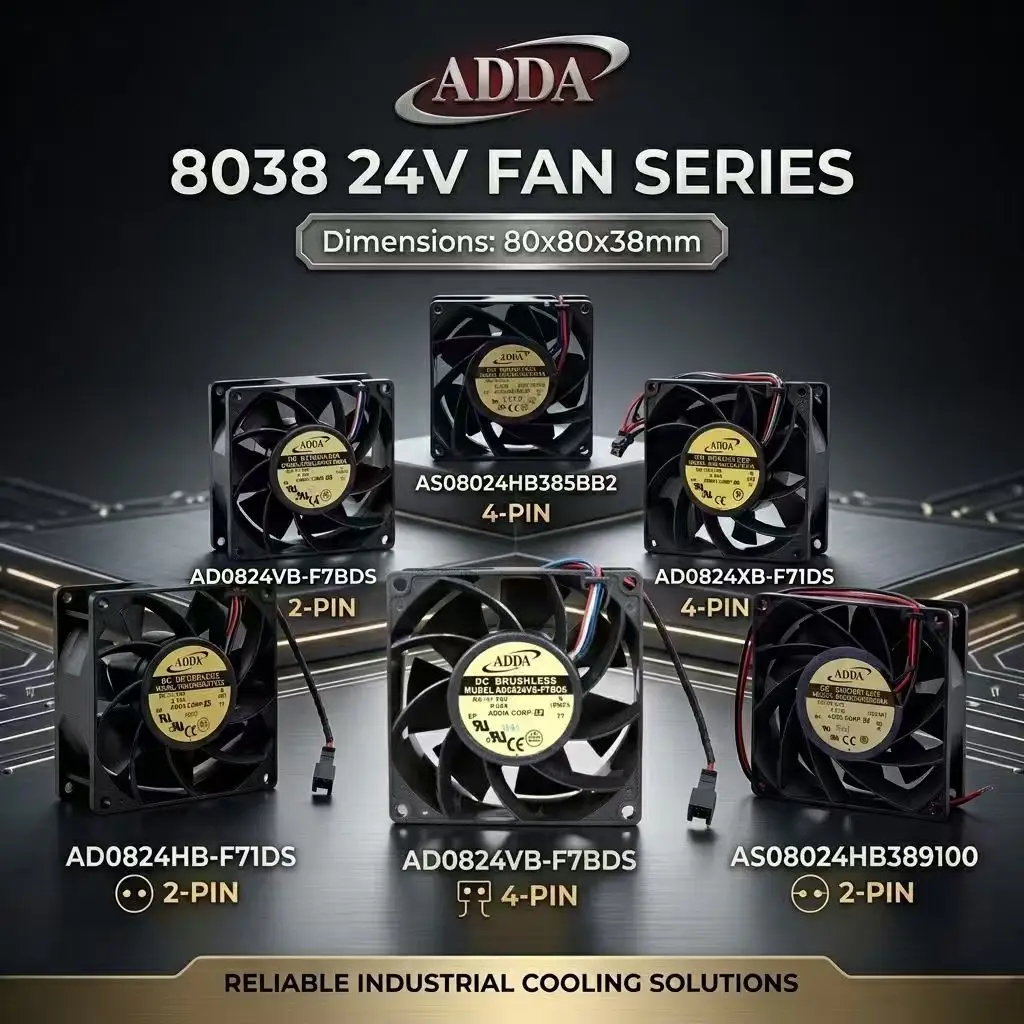 FOR ADDA AD0848VB-F7BDS 8038 Fan 48V 0.48A Super High Airflow Boost Cooling Fan 80x80x38mm for Heat Dissipation