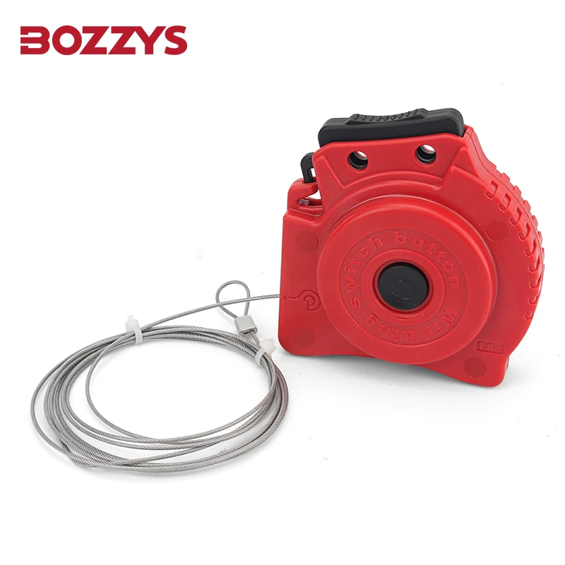 BOZZYS High Strength PC Telescopic Retractable Cable Lockout Comes with Automatic Rewinding Function for Lock out Tag out