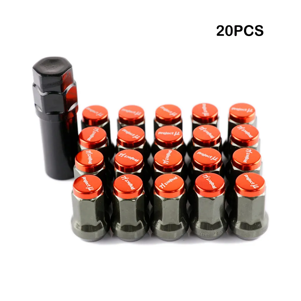 20 Pieces Car Wheel Rims Lug Screw Nut Mounted Bolts Modification