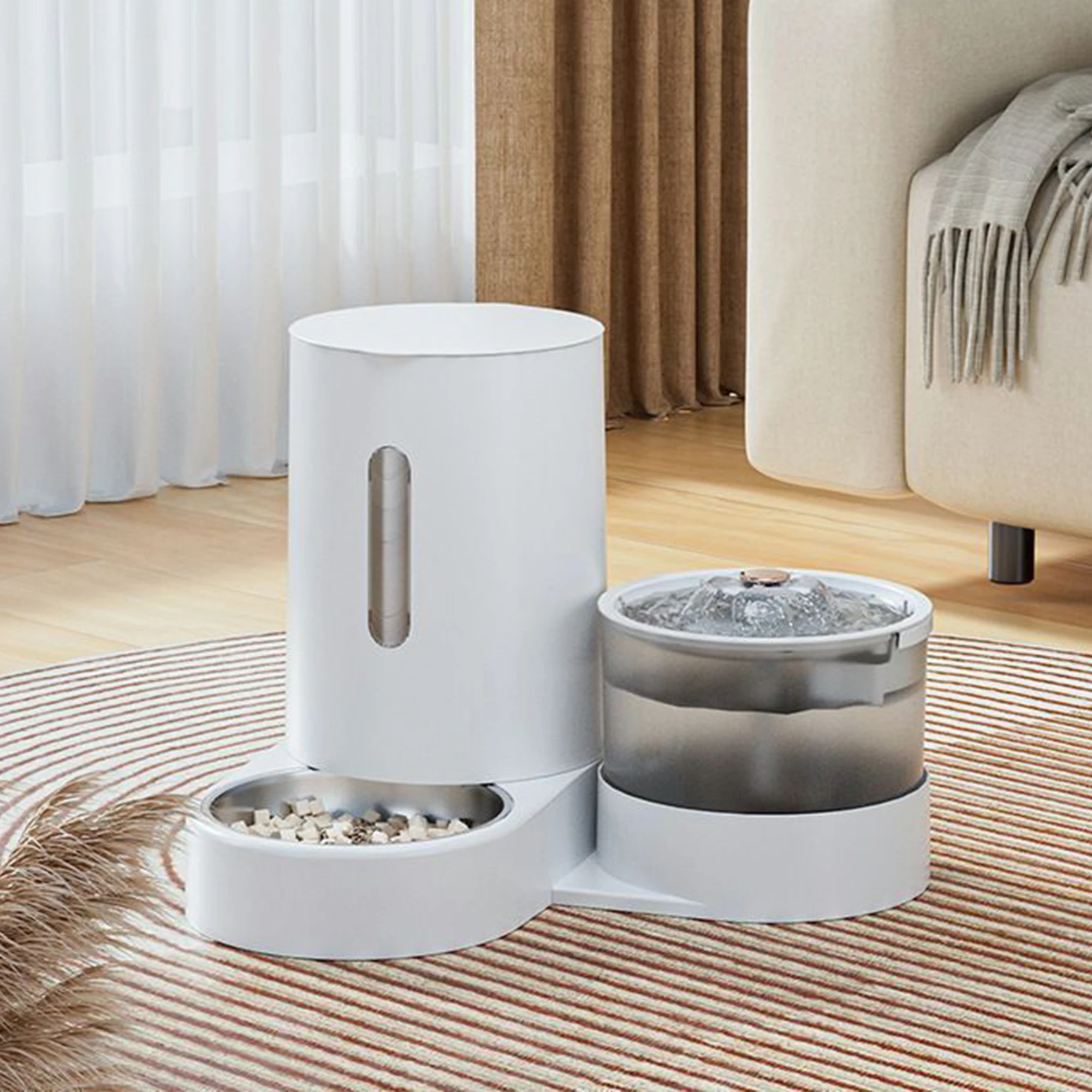 

Pet Electric Water Dispenser Automatic Feeder Large Capacity Dry and Wet Separation Water Feeder Water Food for Cats and Dogs