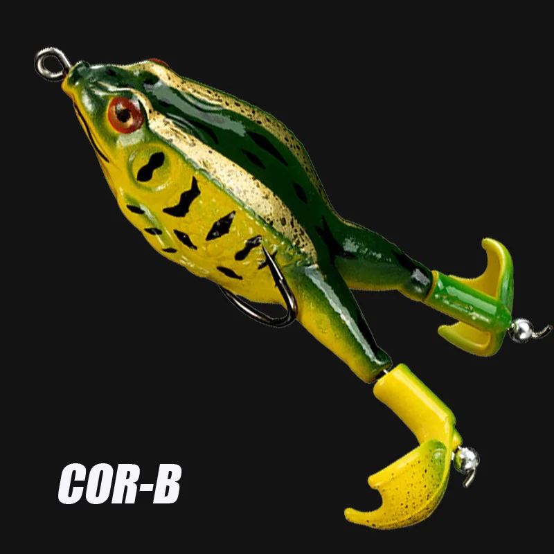 1pcTop Wasser Bass Angeln Lockt Weichen Frosch Doppel Propeller Beine Süßwasser Köder für Bass Snakehead Hecht