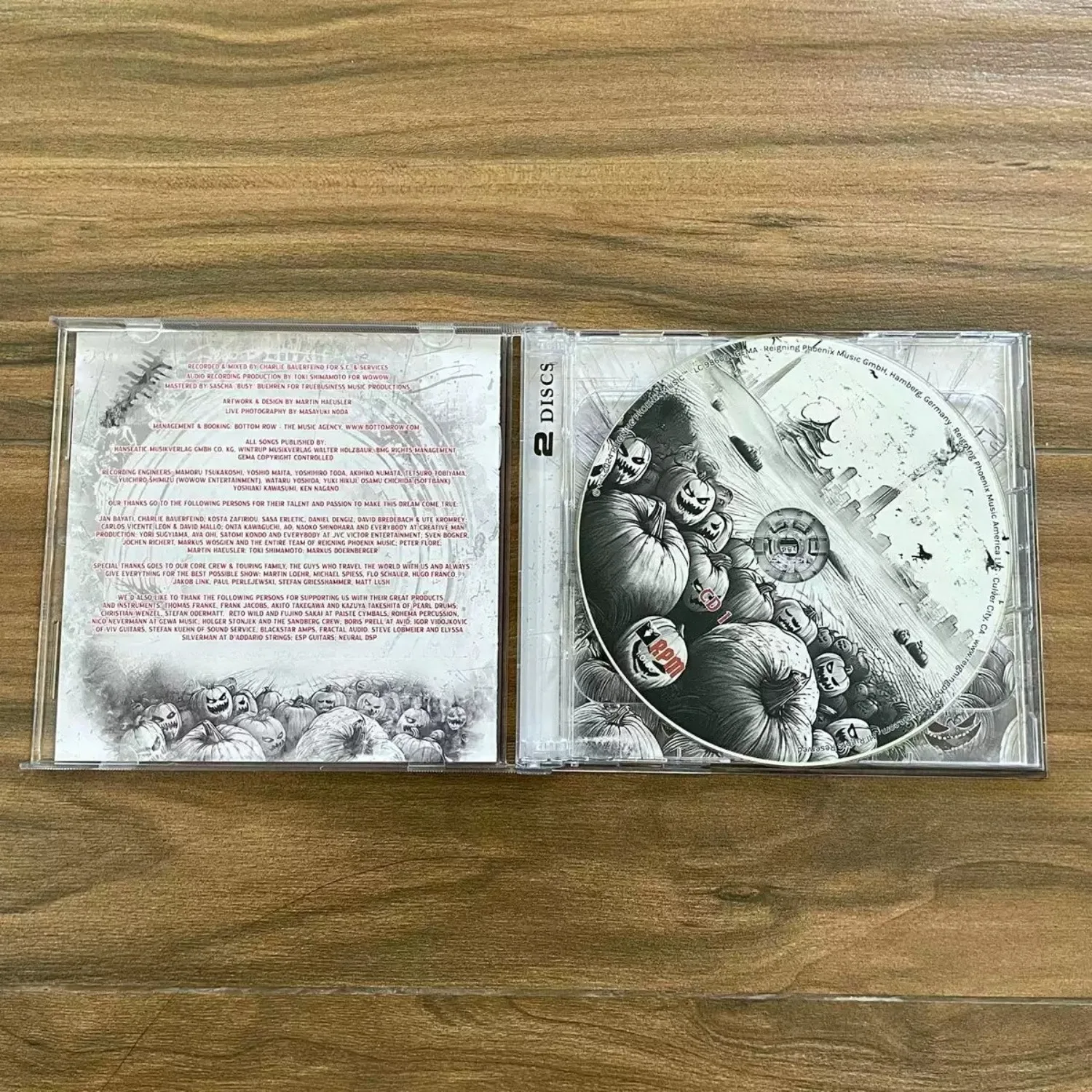 Heavy Metal Live Themed CD Album, Japanese Architecture & Pumpkin Art Cover, High-Fidelity Live Performance Media for Rock Fans - view 3