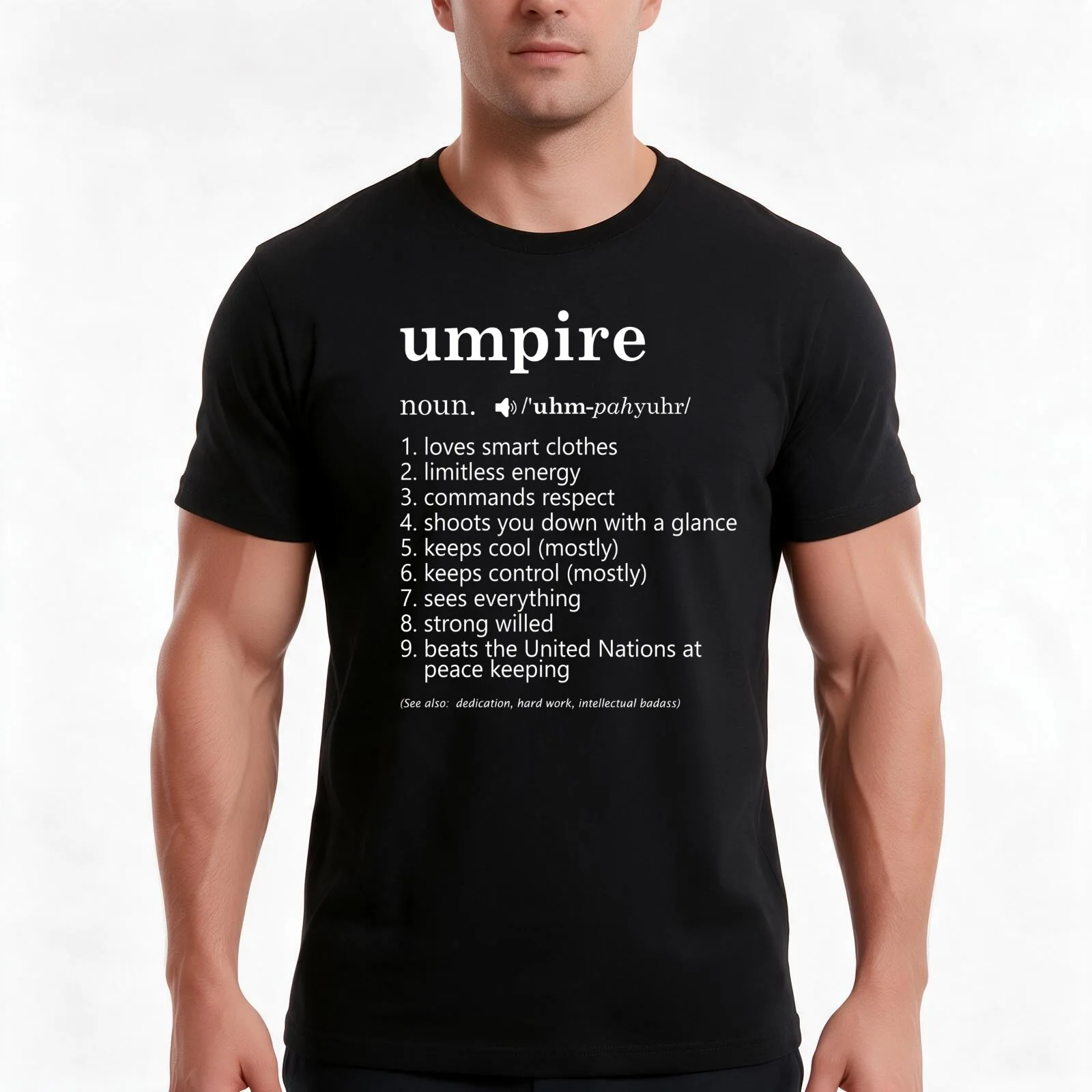 Netball umpire fun tee T-Shirt Summer Casual Cotton Tee, Unisex Men Women