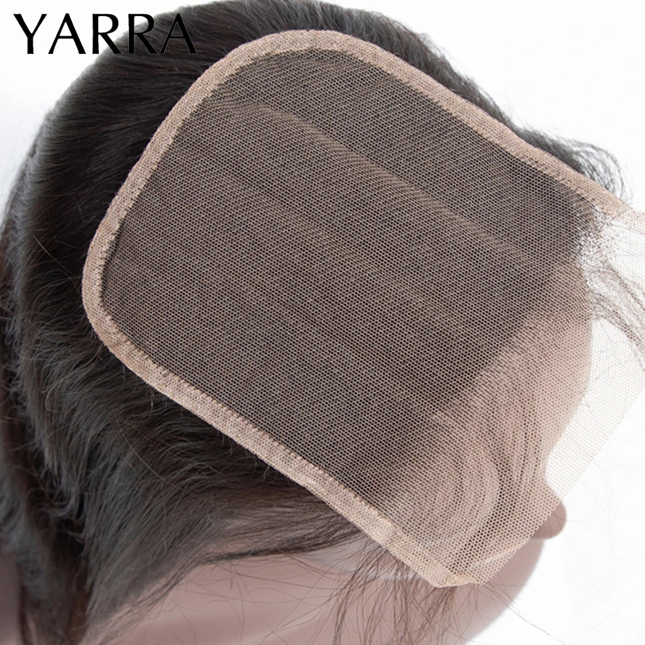 YARRA-HD Lace Encerramento Cabelo Humano para Mulheres, Encerramento Frontal Brasileiro, Invisível, Pré Arrombado, Nó Branqueado, 5x5, 13x4