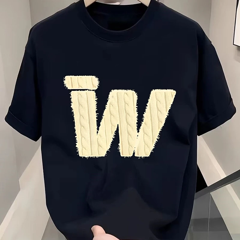 

Хлопковая футболка унисекс с короткими рукавами, топ с минималистичным рисунком Y2K, высококачественная уличная одежда, летняя мода 20л.