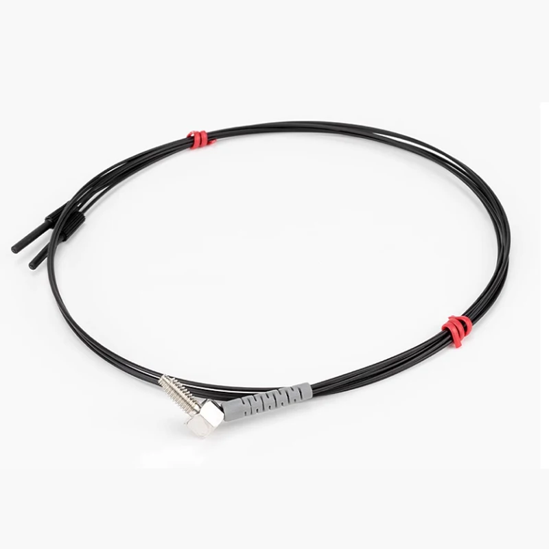M3 M4 M6 Right Angle 90 Degree Optic Fiber Sensor 1M 2M length Customized, Plastic Fiber Sensor
