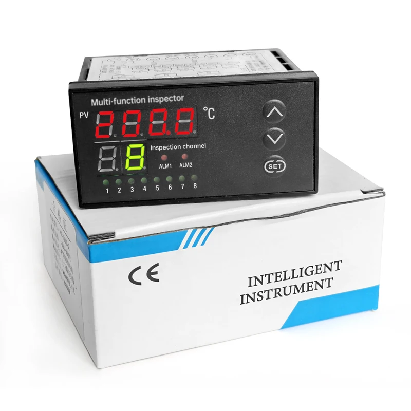 Thermostat 4-20mA Automatic Controller LED Display 8-Channel Temperature Inspector, Temperature Indicator