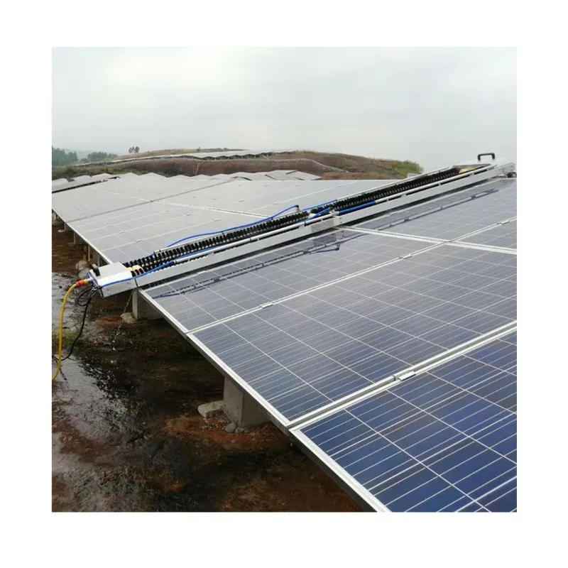 Solar panel water dry cleaning Photovoltaic module cleaning machine Solar system Automatic solar panel cleaning