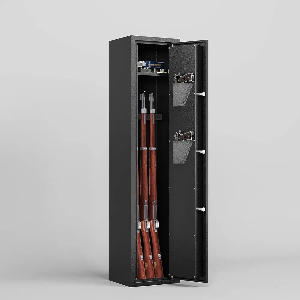 مسدس وصول لوحة المفاتيح/المفتاح آمن للبندقية والمسدسات مع رف قابل للإزالة وجيب للمسدس - لا يتطلب تجميع #1