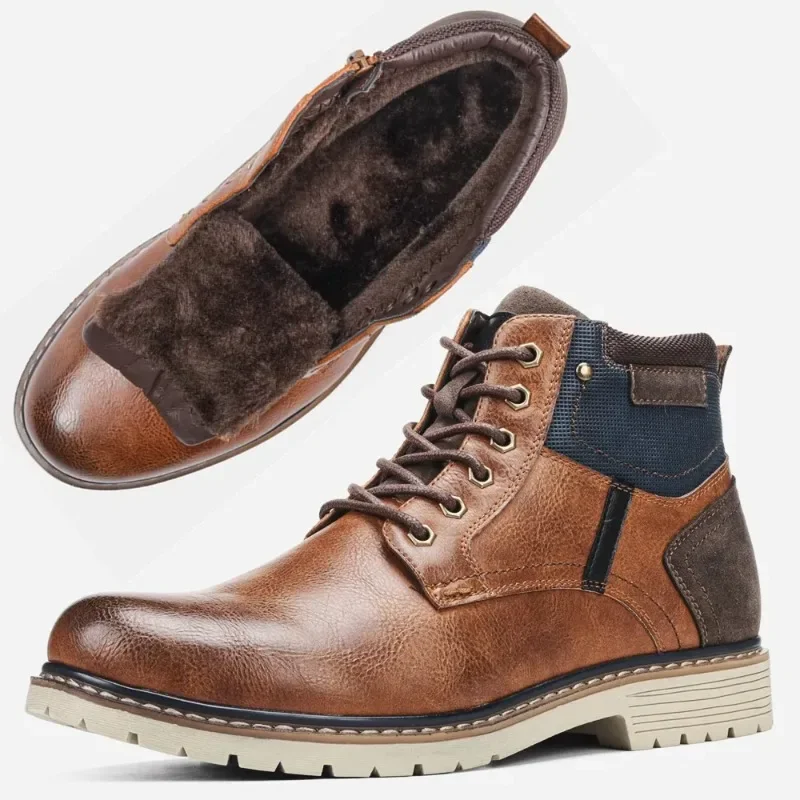 Botas antideslizantes cálidas y cómodas para hombre, zapatos de invierno, novedad de 2023