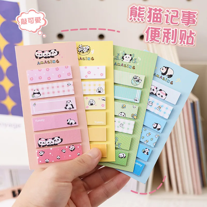 120sheets Cartoon Panda Notes High Value Index Stickers Note Categorization Labels Cute Girl Heart N Times Sticky Notes Notepad