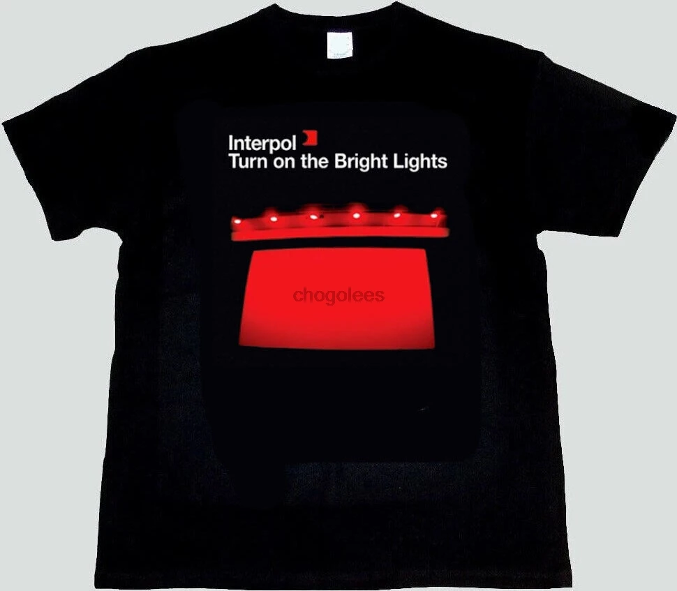 Interpol Turn On The Bright Lights Black Tee rock band shirt TE7160