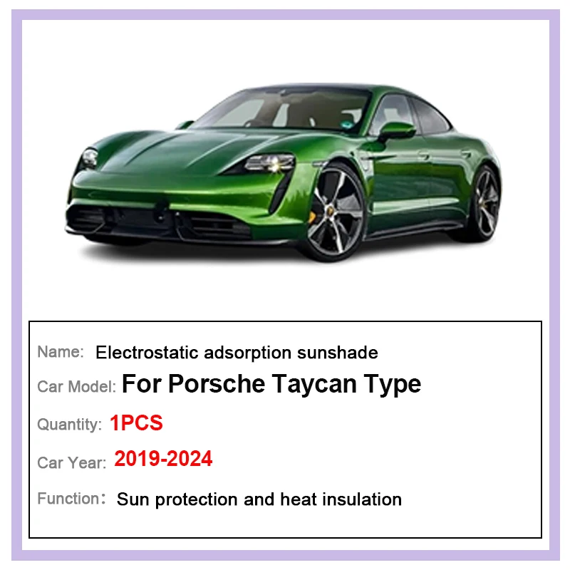 For Porsche Taycan Type 9J1 2020 Accesorios 2019-2024 2021 2022 2023 Sun Visor Car Sunshades Skylight Electrostatic Adsorption