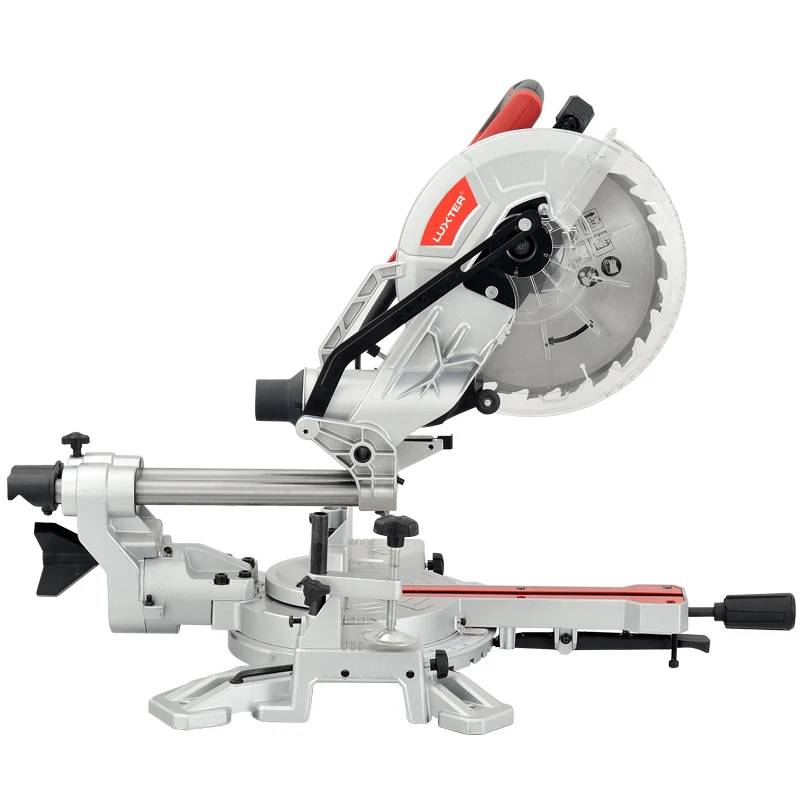 LUXTER 1800W 255mm(10 inch)  Compound Sliding Miter saw Single Bevel With  Mitre Saw For Woodworking And Aluminium Cutting