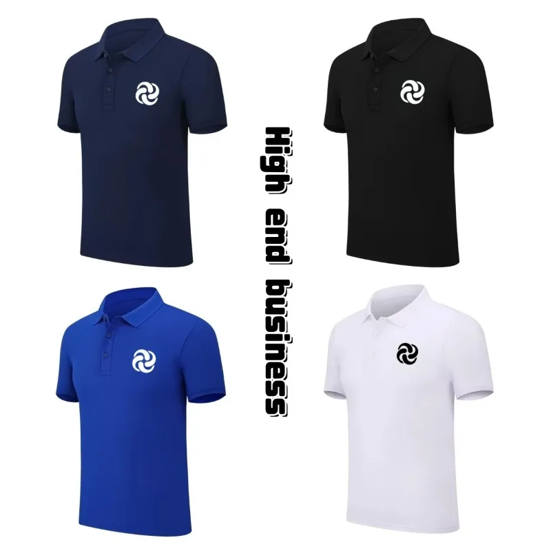 

High Quality Fashion Polo Men's Summer New Casual Short Sleeved Solid Color Polo Trendy Lapel Men's Golf Gentleman Short Sleeved