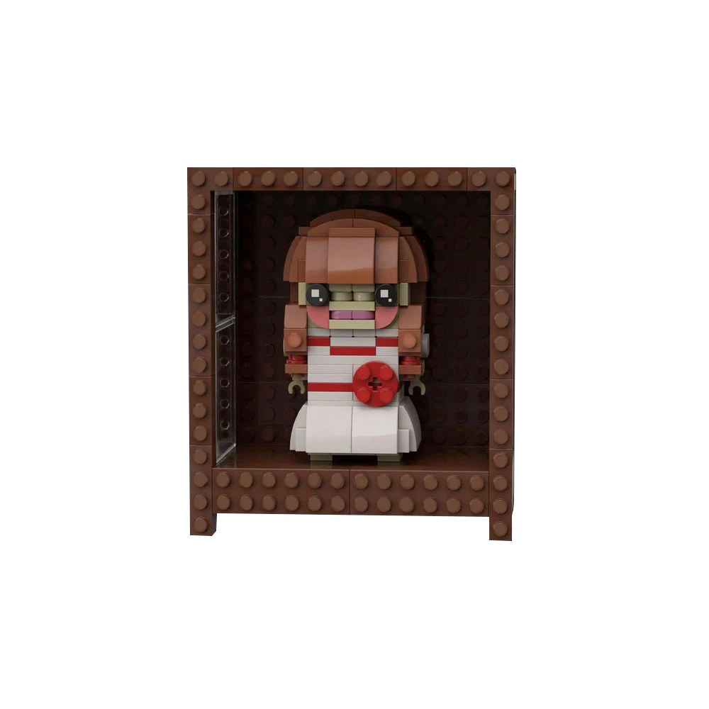 

Gobricks MOC Horror Annabelle Brickheadz Bricks Model Horror Movie Figure Annabelle Ghost Doll Building Blocks Toys Gift