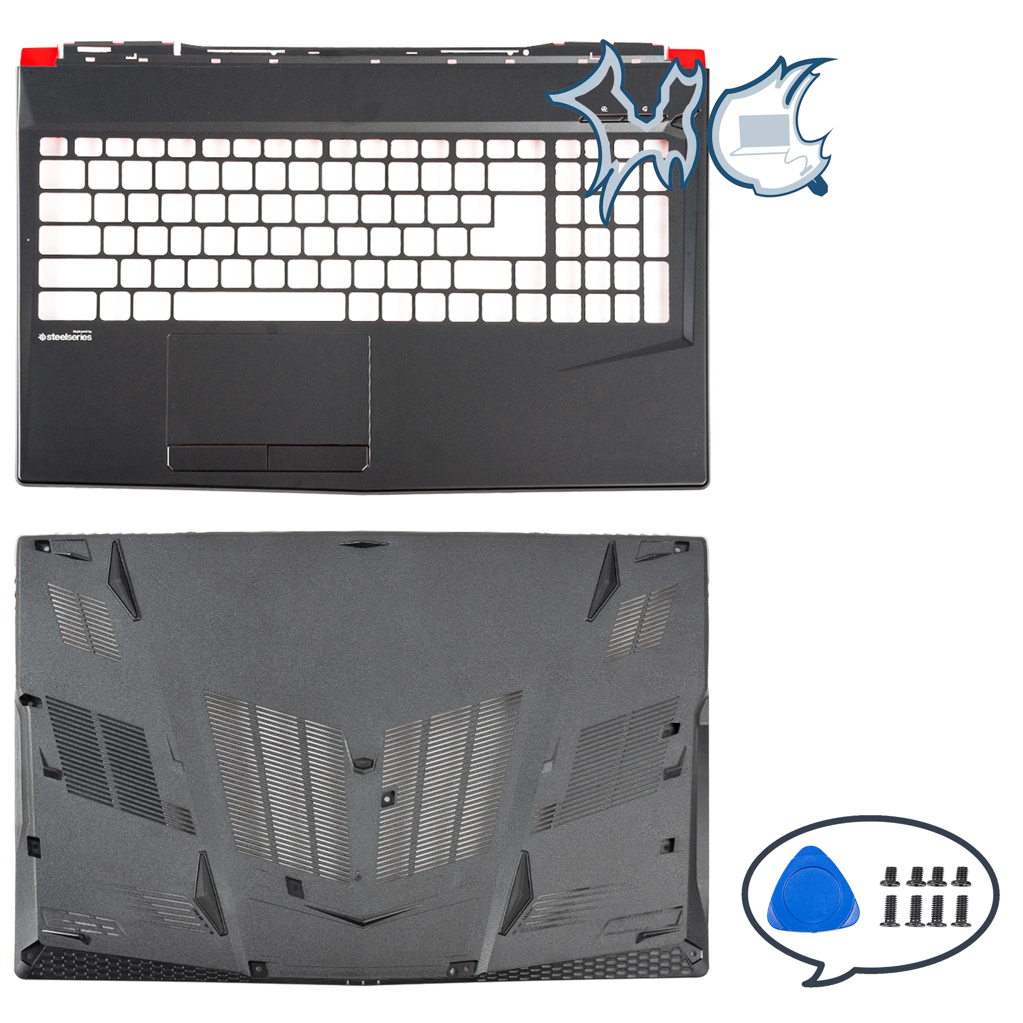 Nuovo PC Della Copertura Per MSI GL63 MS-16P6/16P5 MS-16P7 8SC 8SD 8RB 8RC 8RCS 8RD 9SC LCD Della Copertura Posteriore Lunetta Cerniere Palmrest Fondo 15.6 pollici