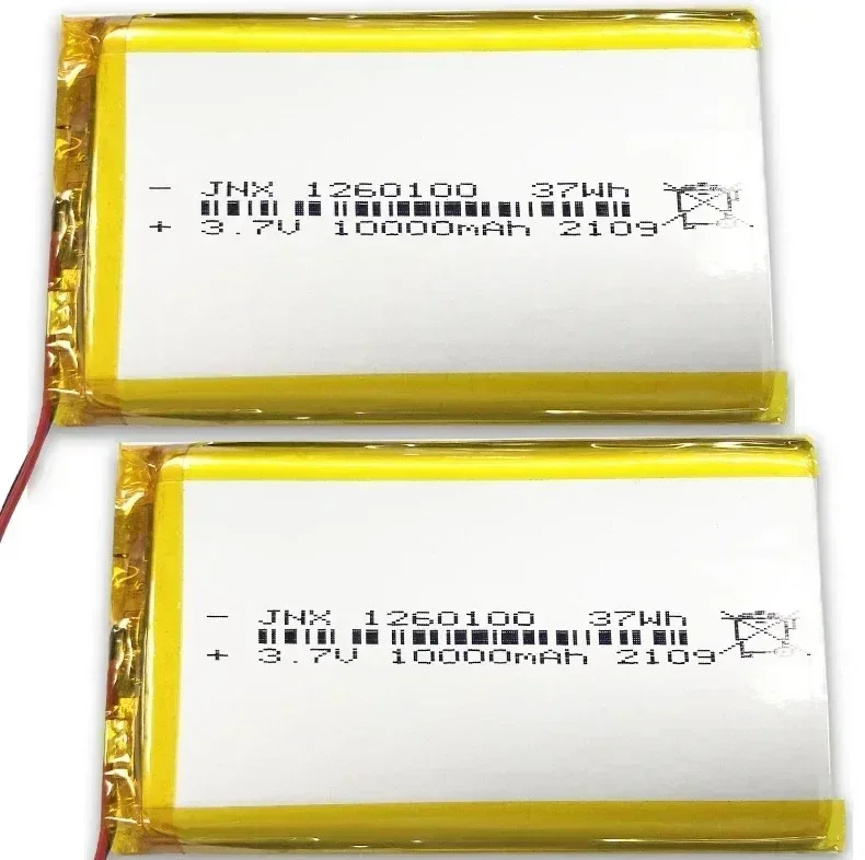 3.7V 10000mAh Oplaadbare Batterij 1260100 Lithium Ion Polymeer Lithium Batterij Voor Solar Light Power Bank Radio GPS