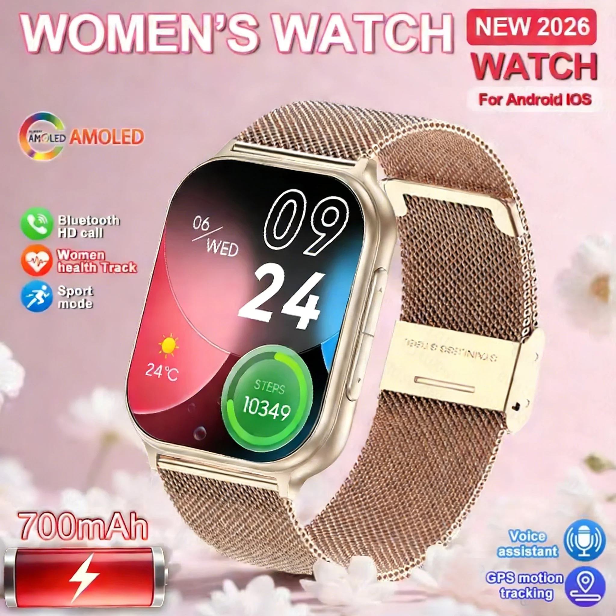 

New Men Smart Watch BT Call GPS Tracking Heart rate Blood oxygen IP68 Waterproof Sport Fitness Smart bracelet Unisex For Gift