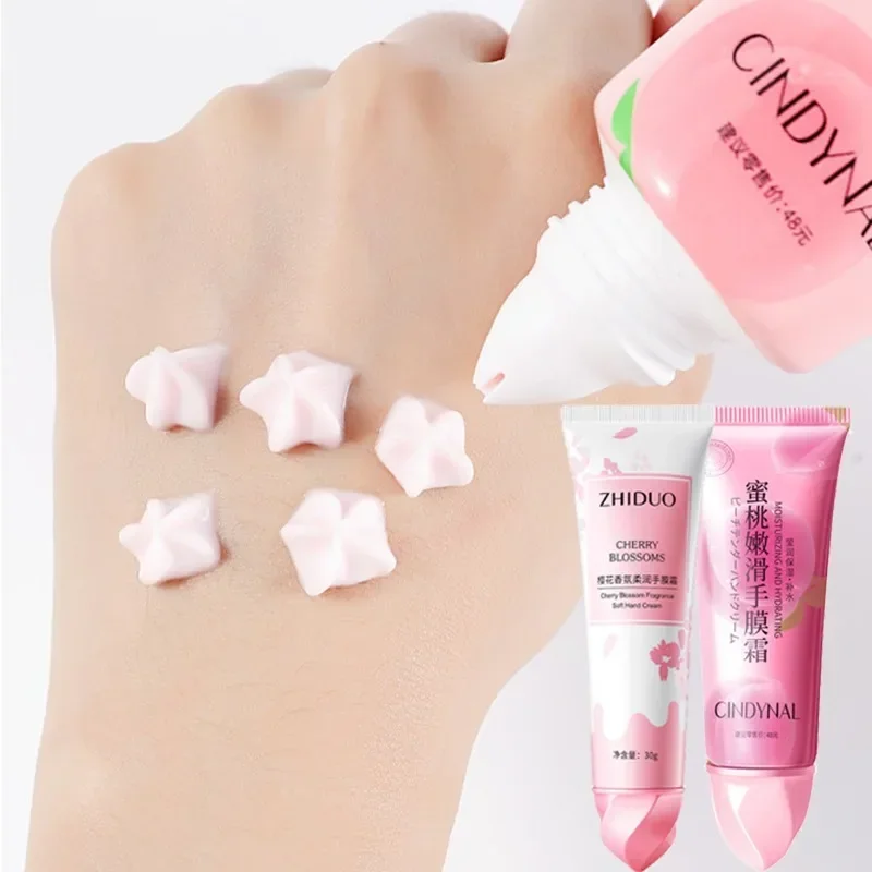 Cherry Blossoms Moisturizing Hand Mask Cream Smooth Hydrating and Refreshing Hand Cream Anti-crack Hands Care Moisturizing Cream