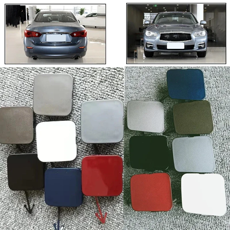 

Car Trailer Cover Front Rear Bumper Tow Hook Cap For Infiniti Q50 2014 2015 2016 2017 2018 850714GA0A 85071-4GA0A