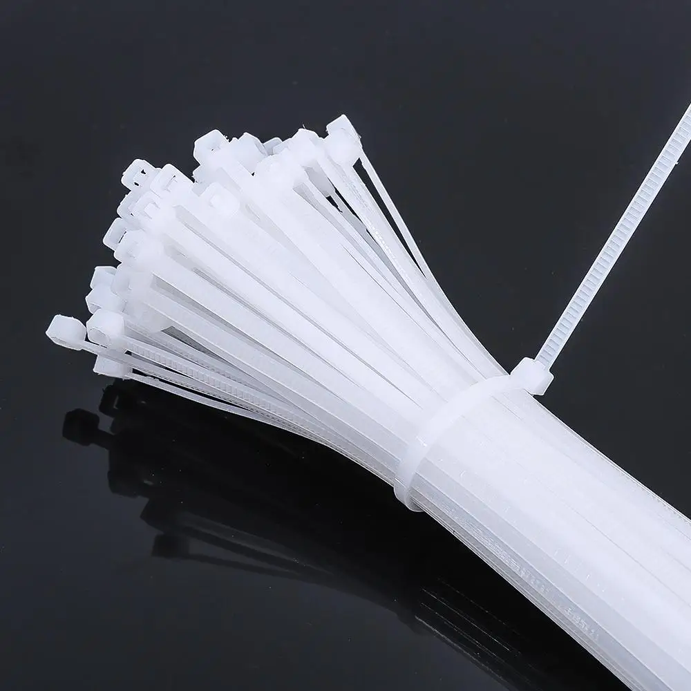100/500Pcs Nylon Cable Ties Adjustable Self-locking Cord Ties Straps Fastening Loop Reusable Plastic Wire Ties For Home Office