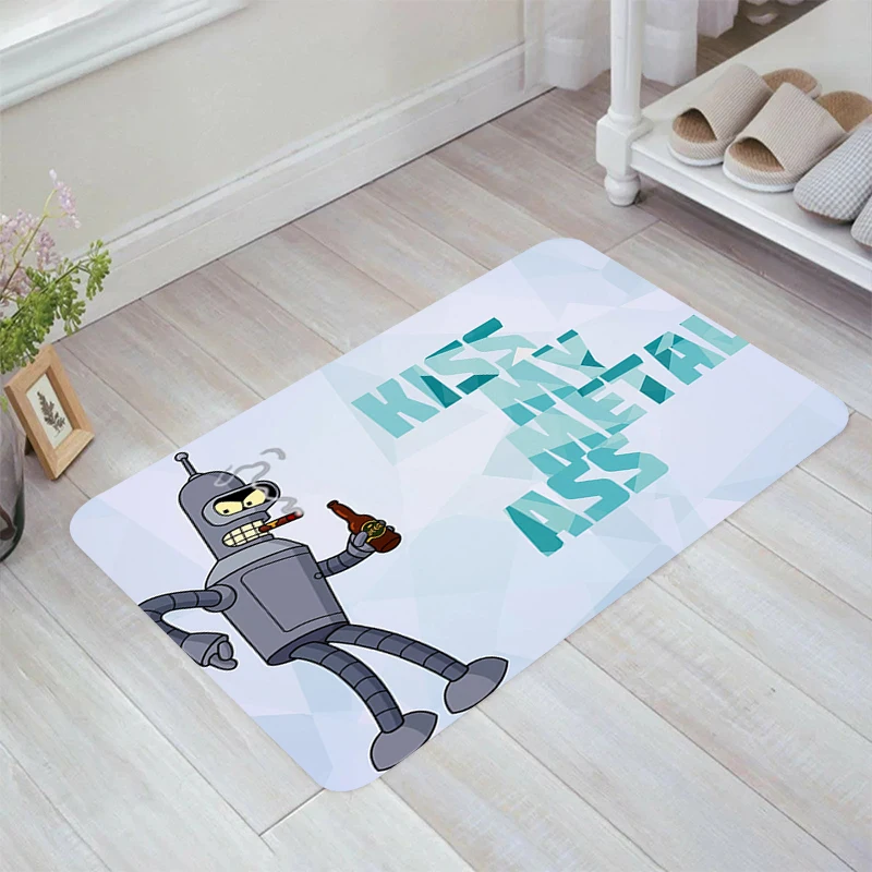 F-Futurama Cartoon Floor Mat Carpet Entrance of House Balcony Home Rugs Room Mats Carpets Kitchen Rug Foot Doormat Door Bathroom