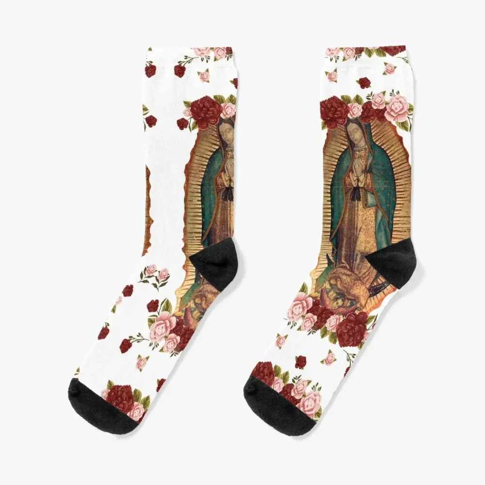 Our Lady of Guadalupe Socks Stockings Children's fashionable Antiskid soccer Socks Male Women's